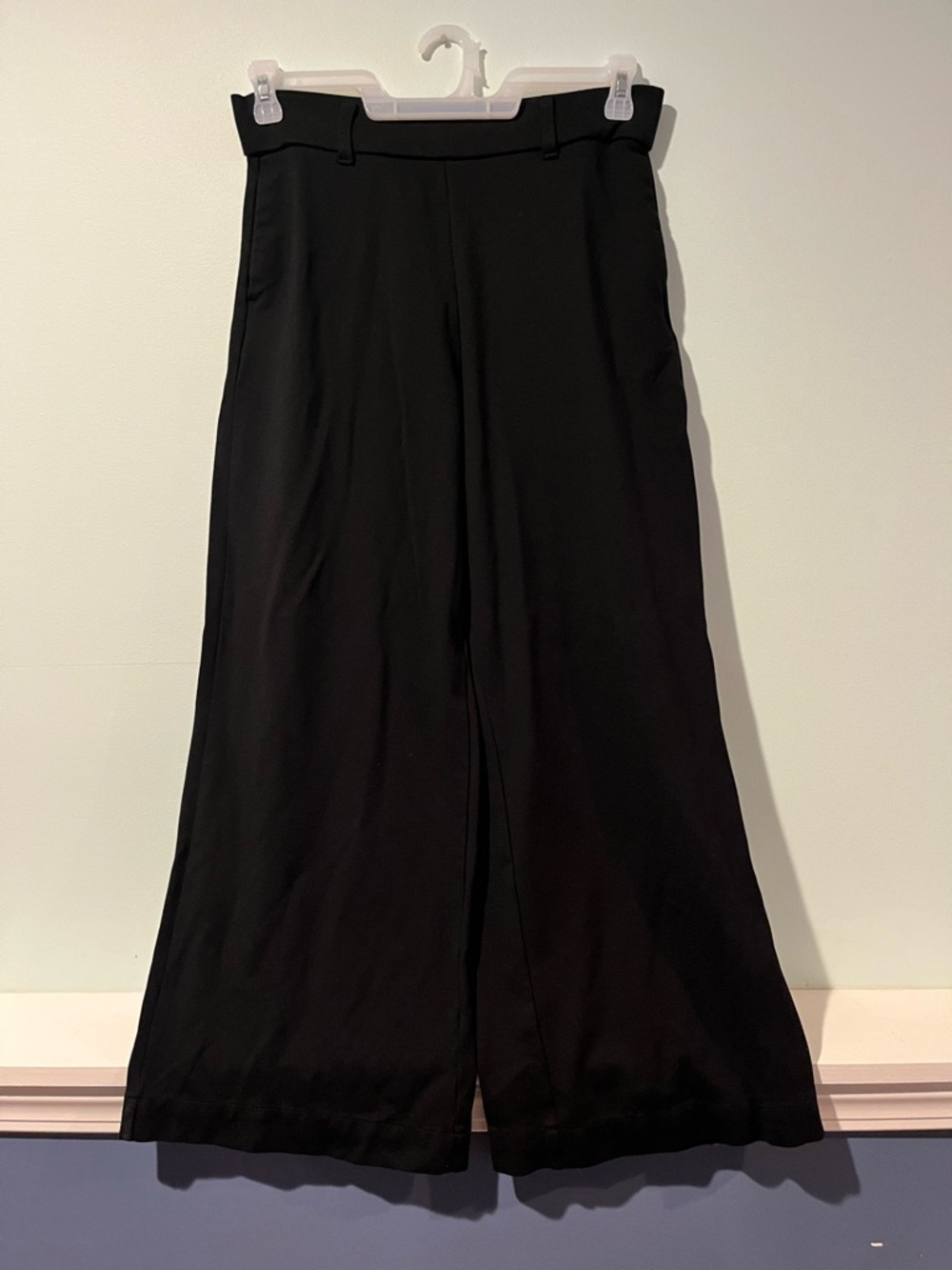 Lee Women’s Black Wide-Leg Pull On Comfort Pants, Size Medium